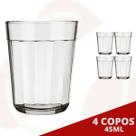 4UNI Copo de Shot Nadir 45ML Dose Tequila Cachaça Pinga