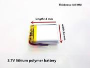 (4unidades)bateria 3,7v 90mah 4mm X 12mm X 15mm