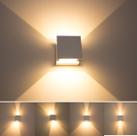 4X Arandela 2 Fachos Regulável Led Garantia de 5 Anos - luminária marrom St423