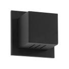4x Arandela Box Cubo Pequena 6 Fachos PRETA Parede Muro St1317