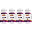 4x Biotina 60 Cápsulas 500mg Rei Terra