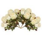 4x Buquê de Rosa Flor Artificial (31cm) Creme SMO 4x Buquê de Rosa Flor Artificial (31cm) Creme SMO