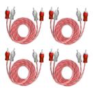 4x Cabo RCA Injetado 1M Plug em Metal Espessura 4mm Tech One 4x Cabo RCA Injetado 1M Plug em Metal Espessura 4mm Tech One