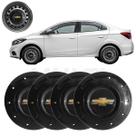 4x Calota Centro Roda Aro 14 GM PRISMA 2013 a 2019 Preto