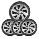 4x Calota ETIOS HATCH SEDAN todos Aro 14 Prata parafusada