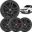 4x Calota Fiat Argo Aro 14 2021 Preto Fosco 294cb