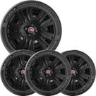 4x Calota Fiat Argo Uno Palio Aro 14 Preto com Emblema 221cb