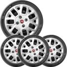 4x Calota FIAT PALIO NOVO UNO SIENA Aro 14 com Emblema 157cb