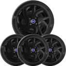 4x Calota Fiat Palio Uno Siena aro 14 Preto 231cb