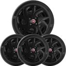 4x Calota Fiat Palio Uno Siena aro 14 Preto 231cb