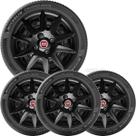 4x Calota Fiat Siena 2012 Aro 14 Preto com Emblema 096cb