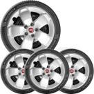 4x Calota FIAT TORO 2017 a 2020 Aro 16 Prata Emblema 301cp
