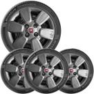 4x Calota Fiat Uno Palio Mobi Way todos Aro 14 Grafite 156cb
