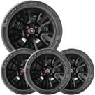 4x Calota Fiat Uno Way Aro 14 Preto Emblema Original 079cb