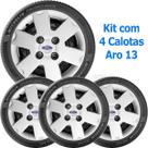 4x Calota Ford Ka Fiesta Aro 13 com Emblema 033cb