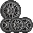 4x Calota Ford Ka Ka Aro 14 Grafite com Emblema 342cb