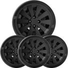 4x Calota HB20 HB20S 14 a 19 Aro 14 Preto com Emblema 185cb