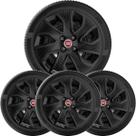 4X Calota Jg Fiat Grand Siena Punto Palio Aro 15 Preto 214Cp