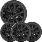 4x Calota Onix Prisma 2017 a 2021 Aro 15 Preto 375cb
