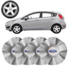 4x Calota Roda Mangels Elite Prata Aro 13 Aro 14 Logo Ford