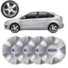 4x Calota Roda Mangels Elite Prata Aro 15 Aro 17 Logo Ford
