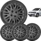 4x Calota Volks Gol Voyage aro 14 2000 a 2011 Grafite 010ca