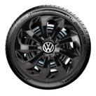 4x Calota Vw Gol Parati Saveiro G2 G3 G4 Aro 15 Preto