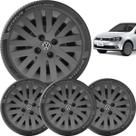 4x Calota Vw Gol Voyage Saveiro Aro 14 Grafite com Emb 009ca 4x Calota Vw Gol Voyage Saveiro Aro 14 Grafite com Emb 009ca