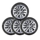 4x Calota YARIS HATCH SEDAN Aro 15 Prata Logo Relevo