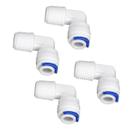 4x Conector Cotovelo Macho 1/4 Engate Rosca 1/8