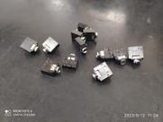 4x Conector Jack J2 Stereo 5 Terminais Pj-307 Sem Rosca