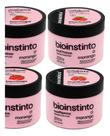 4x Esfoliante Bio Instinto Corpo Facial Colágeno 300g Morango