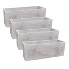 4X Floreira Flat 57 (6L) Cor Cimento Queimado JAPI