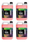 4x Fluido Fog Morango Standart 5 Litros P/ Máquina De Fumaça