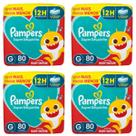 4x Fralda descartável Pampers Supersequinha Tamanho G 80 Un
