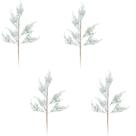 4x GALHO FOLHAS VERDE NATAL ENFEITE ÁROVRE NATALINO NEVADO 1024783