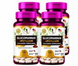 4x Glucomannan Psyllium Colágeno Hidrolisado 120 Cápsulas Suplemento Natural Envio Imediato