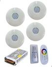 4x hiper led 16w abs rgb iluminacao piscina controle e fonte