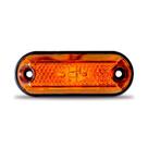 4x Lanterna Delimitadora Lateral Âmbar (laranja) Carreta Caminhão Baú 3leds - Outliers