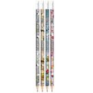 4x lapis preto redondo com borracha n2 snoopy - tilibra