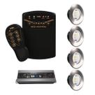 4x led slim rgbw 15w tholz + fonte 60w + basic smartpool
