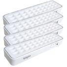 4x Luminária de Emergência Bivolt Recarregável Lampada 30 Leds Alta luminosidade e Longa vida util