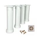 4x Pé De Armário Pezinho De Cozinha Pia Plastico 14 Até 17cm