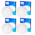 4x Plafon Painel Luminaria Teto Led Philips 18w 3000k Embut