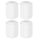 4x Porta Algodão Multiuso Moderno Ou Aura Branco