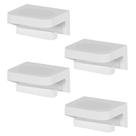 4x Porta Rolo Papel Higiênico Colante de Parede OU Branco