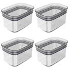 4x Porta Temperos Pote 650ml Organizador OU Block Hermético 4x Porta Temperos Pote 650ml Organizador OU Block Hermético