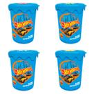 4x slime metalizado 180g - hot wheels - doce brinquedo