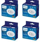 4x Spot Led Embutir 6,2w 2700k Philips Redondo Luz Quente