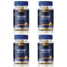 4x Suplemento Alimentar Cellus Redux New Com Ácido Clorogênico Ácido Pantotênico Biotina Prolina e Vitamina C Cápsulas Mastigáveis Zero Calorias